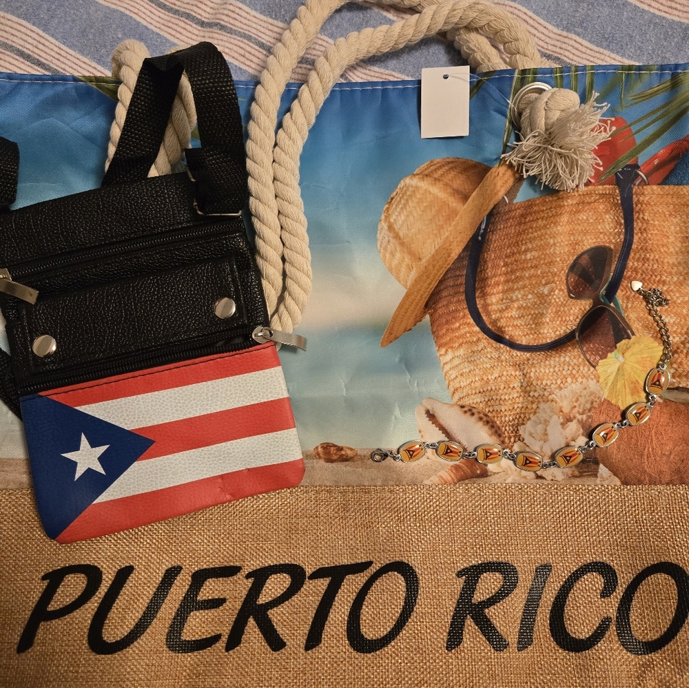 Puerto Rico Tote Bracelet Crossbody Bag